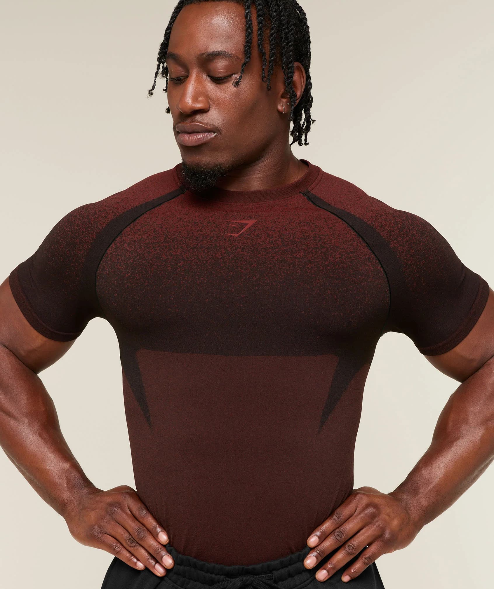 Gymshark Shadow Seamless T Shirt Red (4)